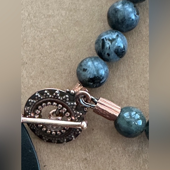 30 inch long Labradorite bead Necklace NWOT - Picture 5 of 12